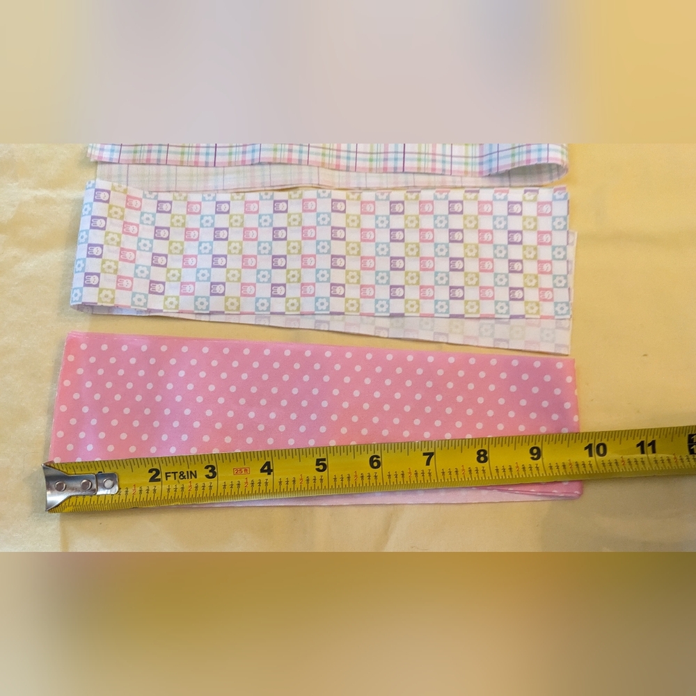 10 New Easter material Strips, Fabric, Make Hair Bows, TM1-R - Picture 2 of 3